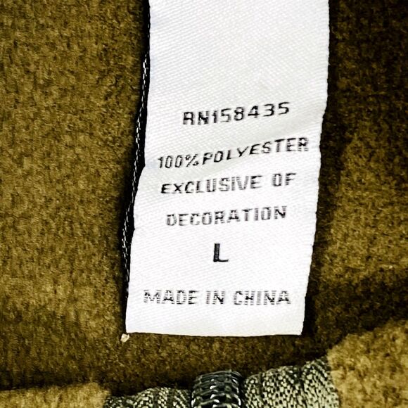 Ducks Unlimited Logo Vest Sleeveless Fleece Lined Green L Mens Zip Pockets Cabin - Picture 4 of 13